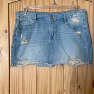 Old Navy Distressed denim mini skirt NWOT